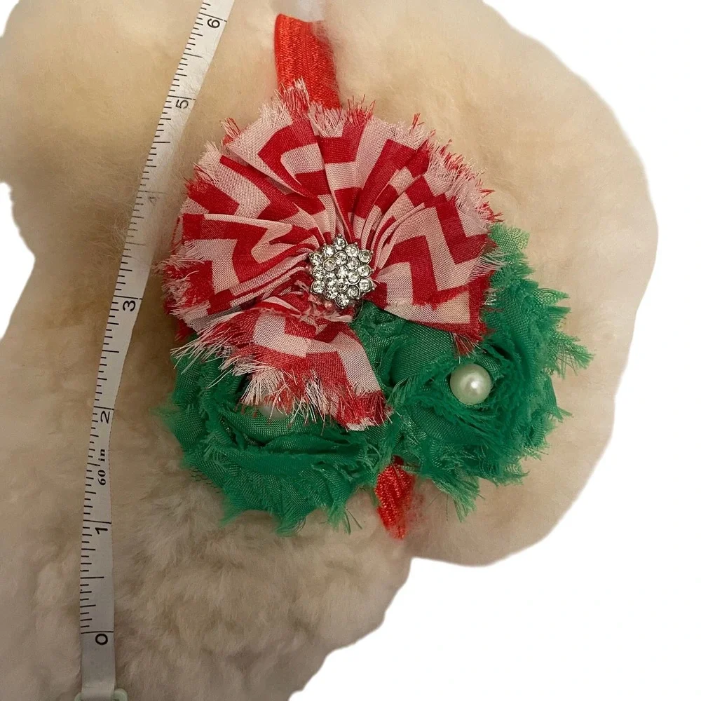 5-Boutique‎ Elegant Regal tulle feather Rhinestone headband Baby Photo Xmas bow
